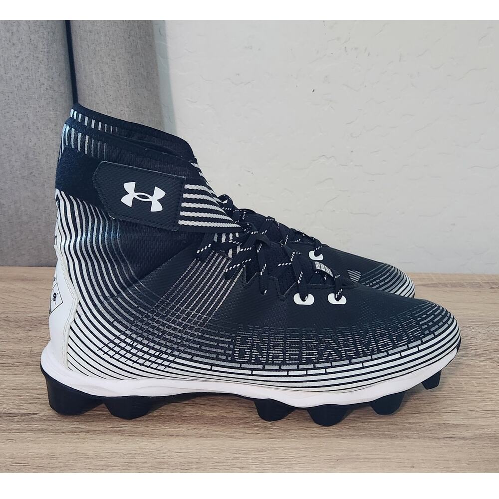 Under Armour Highlight MC Mens Size 11 Black Running Athletic Football Cleats - Picture 2 of 9